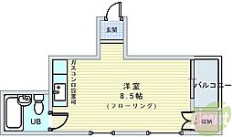 ラミーゴ本町 ワンルームの間取図画像
