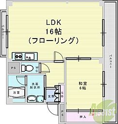 グリーンヒルやました 1LDKの間取図画像
