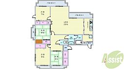 ヒルズコート刀根山 4LDKの間取図画像