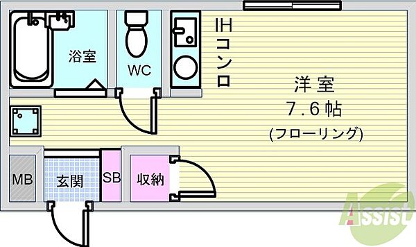 サンマルコ 202｜大阪府豊中市長興寺北1丁目(賃貸マンション1R・2階・20.48㎡)の写真 その2