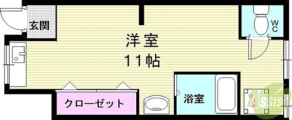 JS豊中B B12｜大阪府豊中市二葉町1丁目(賃貸アパート1R・1階・28.85㎡)の写真 その2