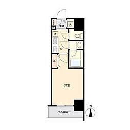 ブランシエスタ東別院 7階1Kの間取り