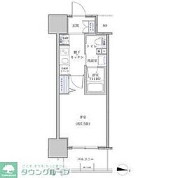 パークアクシス名古屋山王橋 11階1Kの間取り