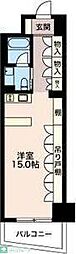 エスティメゾン葵 8階ワンルームの間取り