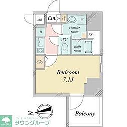 エスプレイス上前津レガシー 4階1Kの間取り