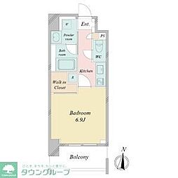 シーズンフラッツ矢場 9階1Kの間取り