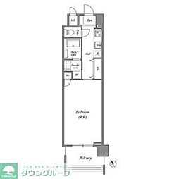 千種ライズ 4階1Kの間取り