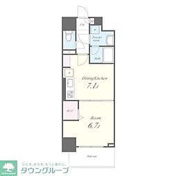 モンテーニュ名駅 12階1DKの間取り