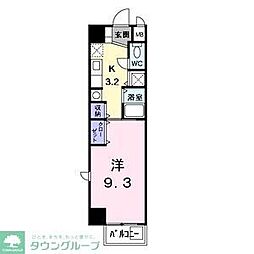 グランツ丸の内 3階1Kの間取り