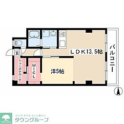 三秀レジデンス 6階2LDKの間取り