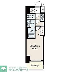 S-RESIDENCE庄内通North 14階1Kの間取り