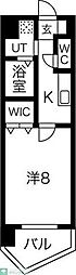 THE BAY FLAT(ザベイフラット) 2階1Kの間取り