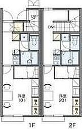 名古屋市営名城線 黒川駅 徒歩9分の賃貸アパート 1階1Kの間取り