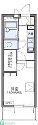 レオパレス西志賀 2階1Kの間取り