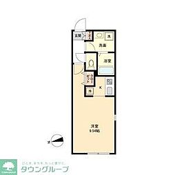 Branche千代田 4階1Kの間取り