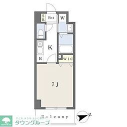 プレイズシード車道アベニュー 8階1Kの間取り