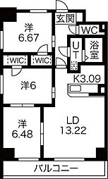S-FORT鶴舞reale 3LDKの間取図画像