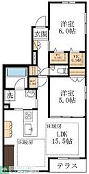 名古屋市瑞穂区惣作町3丁目マンション 1LDKの間取図画像