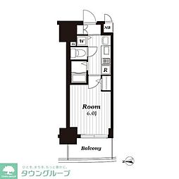 プレサンスサカエリバースタイル 1Kの間取図画像
