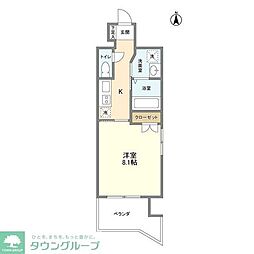 エルメディオ千種 1Kの間取図画像