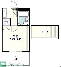 エスポワール錦 1Kの間取図画像