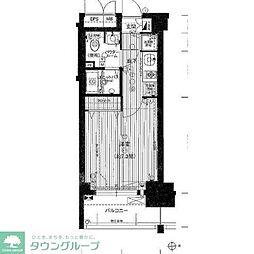 プレサンスサカエリバースタイル 1Kの間取図画像