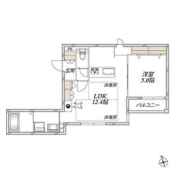 セリール荒畑 1LDKの間取図画像