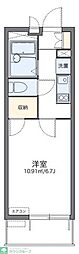 レオパレスKATOH3 1Kの間取図画像