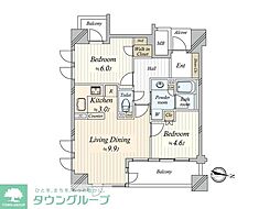 久屋アインス 2LDKの間取図画像