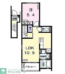 ブリッサ港西2 1LDKの間取図画像