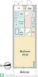 BSRESIDENCESAKAE 1Kの間取図画像