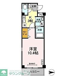 セントラルハイツ名古屋 1Kの間取図画像