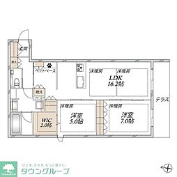 Casa Hiyorie 2LDKの間取図画像