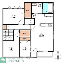 ラルカーサ レアリゼ 3LDKの間取図画像