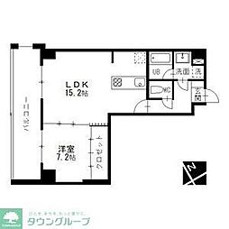 エルミタージュ新栄 1LDKの間取図画像