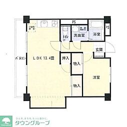 プライム八田 1LDKの間取図画像