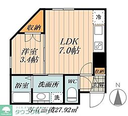 WELLCOURTNAKAMURA 1LDKの間取図画像