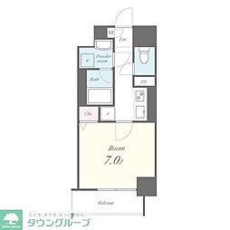 ResidenceYuki 1Kの間取図画像