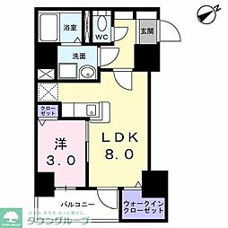 ラ・フュンフ 1LDKの間取図画像