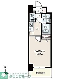 S-RESIDENCE尾頭橋beaute 1Kの間取図画像