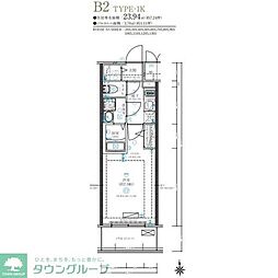 ディアレイシャス名古屋太閤通IV 1Kの間取図画像