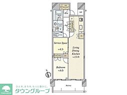 パークホームズ池下 1SLDKの間取図画像