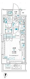 デュオステージ武蔵関 ワンルームの間取図画像