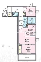 リビオメゾン大岡山 305 2階2LDKの間取り