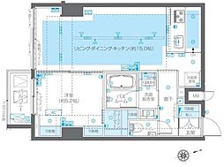 ズーム広尾（ZOOM広尾） 3階1LDKの間取り