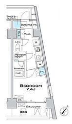 ＭＦＰＲコート武蔵小山 13階1Kの間取り