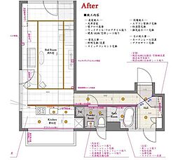 グランカーサ六本木 3階ワンルームの間取り