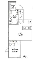 ジョイアスガード代々木 4階1LDKの間取り