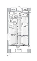 グランハイツ白金 1階1LDKの間取り