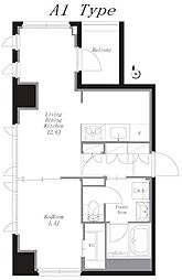 ＣＯＬＬＥＴ麻布（コレット麻布） 2階1LDKの間取り